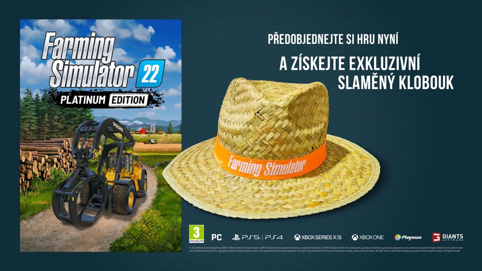 Slaměný Klobouk K Farming Simulator 22 Platinum Edition Playman 2634